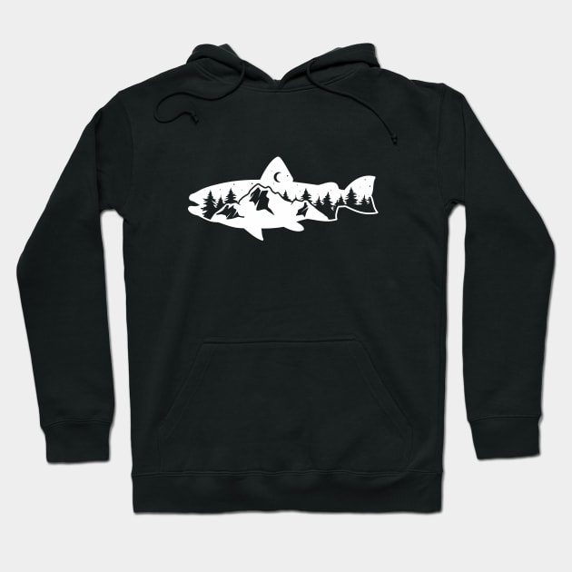 fish and trees Hoodie by Mstudio